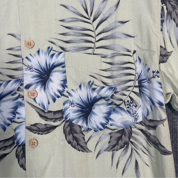 Jamaica Jaxx Mens‎ Large Floral Tropical Hawaiian Print Short Sleeve Button Down - Picture 3 of 11
